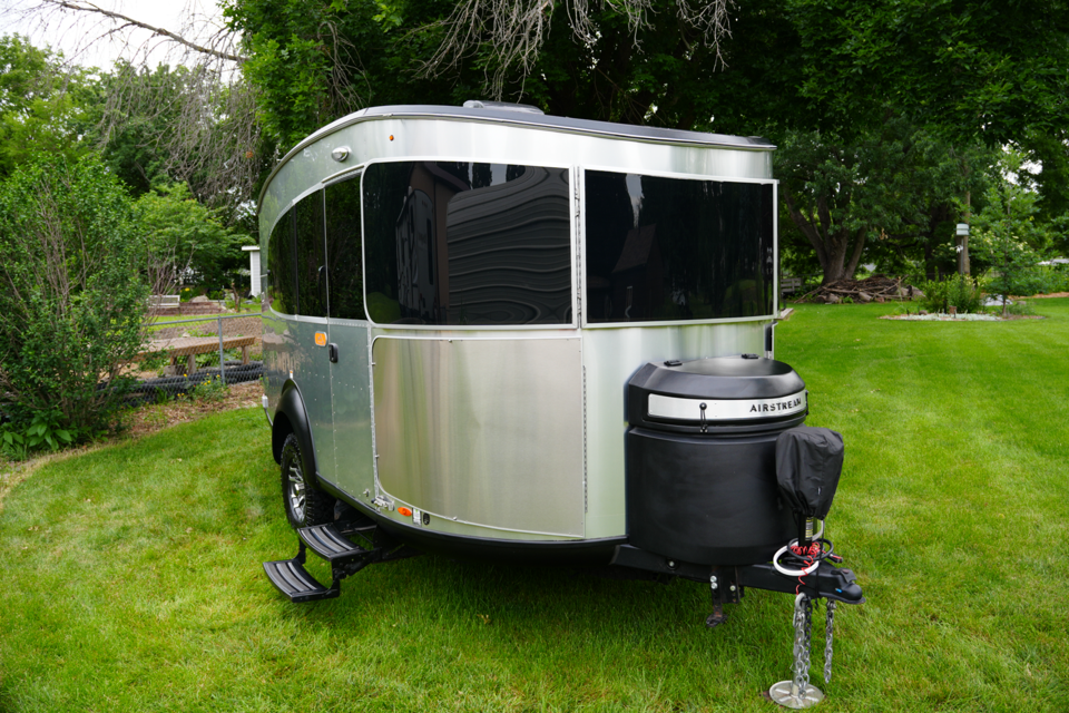 2023 Airstream Basecamp 20X — exterior front three-quarter view on grass